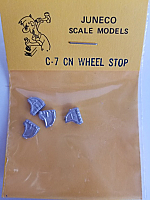 Juneco Scale Models C-7 Canadian National Wheel Stops - fits over rails (4/pkg)