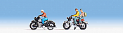 Walthers SceneMaster 6061 HO Motorcyclists 3 Riders and 2 Bikes