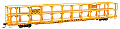 Walthers Mainline 8219 - HO 89Ft Flatcar w/Tri-Level Open Auto Rack - St. Louis San Francisco Rack/ Trailer-Train Flatcar #913623