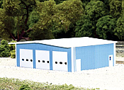 Pikestuff 8009 - N Scale Fire Station (Scale: 50 x 40ft) - Blue