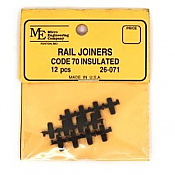 Micro Engineering HO Scale Plastic-Insulated Code 70 Rail Joiners 12pcs