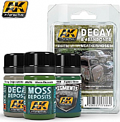 AK Interactive 4180 - Decay & Abandoned Weathering Paint Set