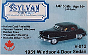 Sylvan Scale Models V-012 - HO Scale 1951 Windsor Four Door Sedan - Unpainted and Resin Cast Kit