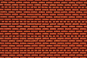 Chooch 8621 - HO/N Flexible Dark Red Brick Wall Sheet (2-Pack) - Small