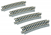 Kato Unitrack 20121 - N Scale Curved Roadbed Track Section - 15-Degree 12-3/8 inch (315mm) Radius (4pk)