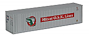 Walthers SceneMaster 8805 - N Scale 40Ft Hi Cube Ribbed Side Container - Mitsui OSK Lines