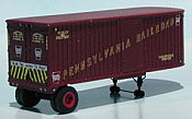 Sylvan Scale Models T-002 HO Scale - 26Ft Fruehauf Pennsy Trailer - Unpainted and Resin Cast Kit