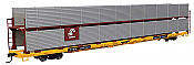 Walthers Mainline 8111 - HO 89Ft Flatcar w/Bi-Level Shielded Auto Rack - Conrail Rack / Trailer-Train Flatcar TTBX #964349