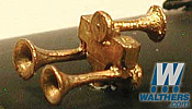Cal Scale 641 HO - Nathan P3 P3UR3 3-Chime Air Horn - Lost Wax Brass Casting