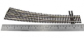 Peco Code 83 SL 8376 Streamline #7 Insulfrog Turnout - Nickel Silver Right Hand Curved HO Scale Track