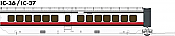 Rapido Trains 203103 - HO UAC TurboTrain Additional Coach: Early Amtrak