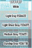 SmokeBox Graphics DF6987 - HO Rough-Edged Gray Paint Out Blanks
