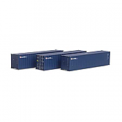 Athearn 27049 HO- 40 ft High-Cube Container- NYK 3pk Set #2