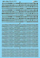 Microscale 90112 - HO Roman Stencil Letters & Numbers - Black - 12, 6, 4inch - Waterslide Decals