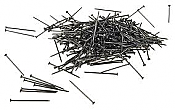 Peco SL14 - HO/N scale Track Fixing Nails/Pins - 9/16in long - 1/4oz (7.1g) - (Approx. 250 in pkg.)