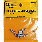 Micro Engineering 80035 - HO Assorted Bridge Shoes (16pcs)