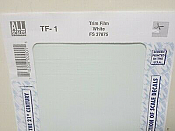 Microscale TF1 - Solid Color Trim Film Waterslide Decal Sheet - White