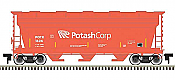 Atlas Trainman 50006120 - N Scale ACF 3560 Center-Flow Covered Hopper - Potash Corp #1624
