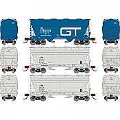 Athearn 93456 - HO RTR ACF 2970 Covered Hopper - Grand Trunk and Western (3pkg)