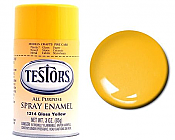 Testors 1214 - Spray Finishing Enamel - Gloss Yellow (3oz)
