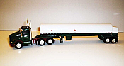 Trucks n Stuff TNS055 - HO Kenworth T680 Day-Cab Tractor with Cryogenic Tank Trailer - Assembled -- LP (white, green, red)