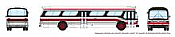 Rapido 573007 N - 1/160 New Look Bus - Toronto (Red/Black)