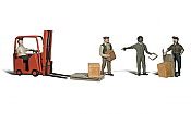 Woodland Scenics 2192 - N Scenic Accent Figures - Workers with Forklift (9pcs)