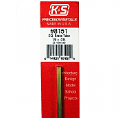K&S Engineering 8151 All Scale - 1/8 inch OD Square Brass Tube 0.014inch Thick x 12inch Long