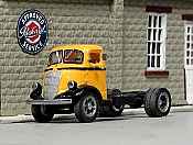 Sylvan Scale Models V-366 HO Scale - 1937 Studebaker Long Wheelbase Cab and Chassis - Unpainted and Resin Cast Kit