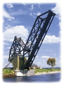 Walthers 3070 HO Cornerstone Operating Single-Track Railroad Bascule Bridge