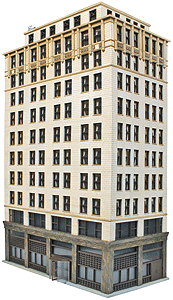 Walthers Cornerstone 3764 - HO Ashmore Hotel - Kit