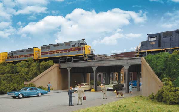 Walthers Cornerstone 4561 - HO Urban Steel Overpass - Kit