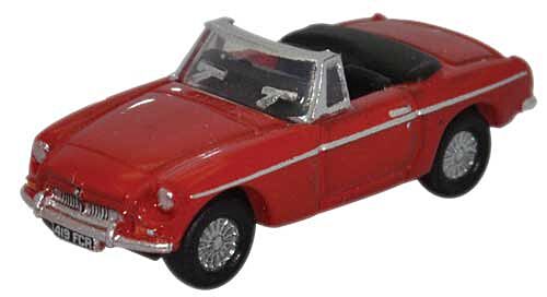 Oxford Diecast NMGB001 - N Scale MG MGB (Tartan Red)
