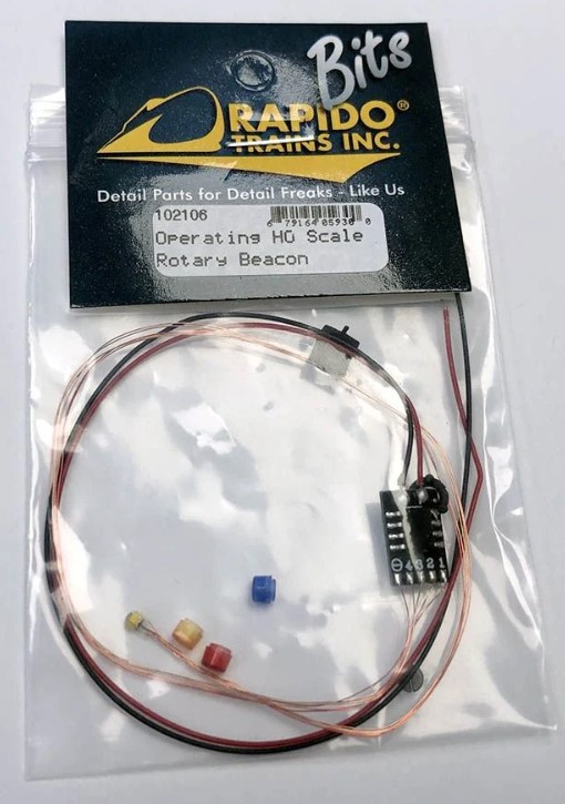 Rapido Bits 102106 - HO Working Rotary Beacon - Red