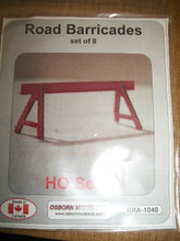 Osborn Model Kits 1040 - HO Barricades - Kit - 8 Pack