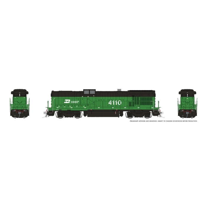 Rapido 1074036 - HO Scale GE B30-7A Booster (DC/Silent): Burlington Northern: #4110