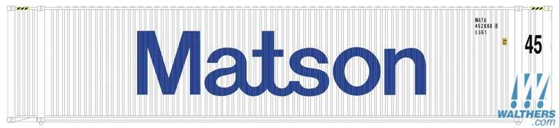 Atlas HO 20004688 45Ft Matson Corrugated Containter 3 pk 