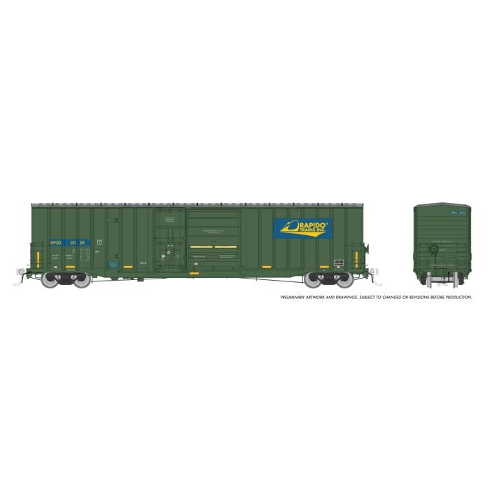 Rapido 191008 - HO Trenton Works 6637cuft boxcar: Rapido Trains: #2025 Single Car