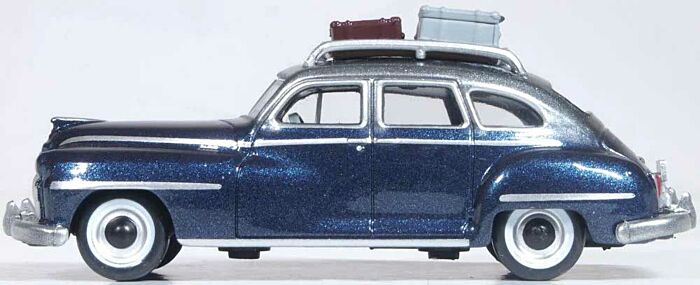 Oxford Diecast 87DS46004 - HO 1946-1948 Desoto Suburban Sedan - Butterfly Blue, Crystal Gray