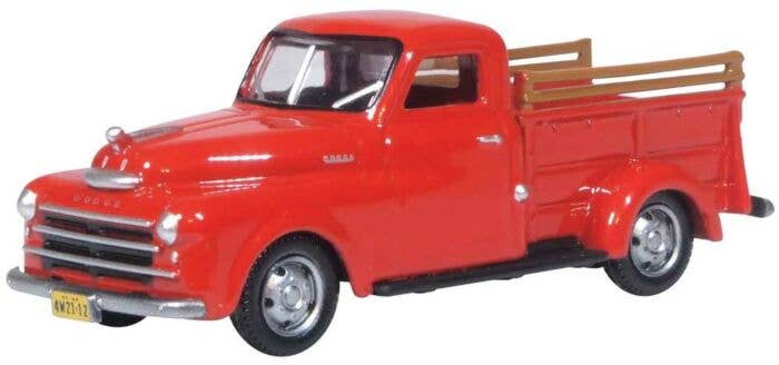 Oxford Diecast 87DP48001 - HO Scale 1948 Dodge B-1B Pickup Truck - Assembled -- Red
