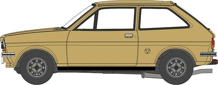 Oxford Diecast NFF002 - N 1976 Ford Fiesta Mk I - Assembled -- Nevada Beige