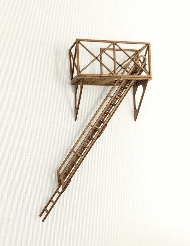ITLA Scale Models - HO Scale 4004V2 Fire Escapes - Set of 3 with Ladders, Roof & Ground access