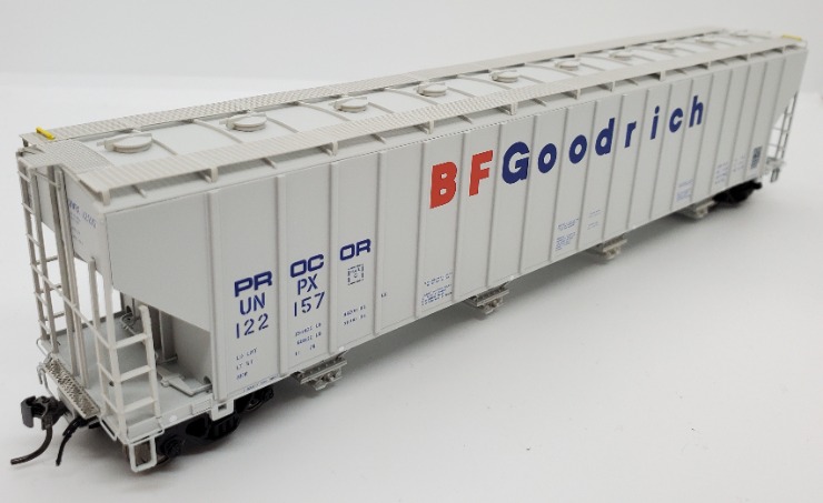 Rapido 157004 - HO 5820 Covered Hopper - Procor/UNPX (BF Goodrich) #122157