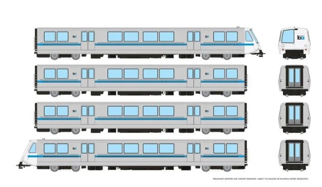 Rapido 204001 HO Bay Area Rapid Transit (DC/Silent): A-B-B-A Train