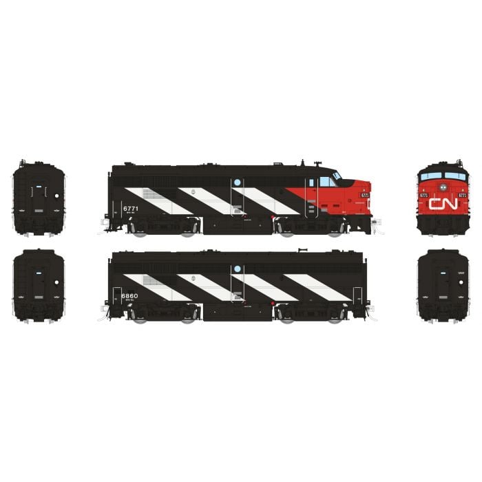 Rapido 21614 - HO MLW FPA-4 + FPB-4 (DC/DCC/Sound): CN - Wet Noodle Scheme: #6792 + #6869