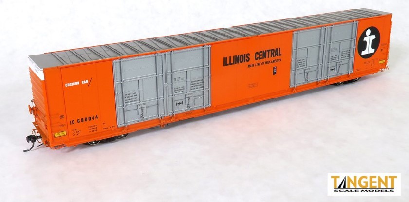Tangent Scale Models HO 25519-02 Greenville 86ft Quad Plug Door Boxcar- IC -Delivery 2-1970- #680...