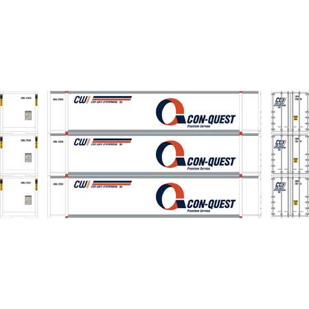 Athearn 27688 - HO RTR 48Ft Containers - Conquest #1 (3pkg)