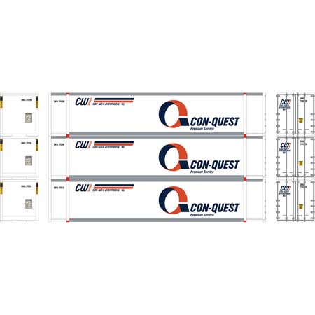 Athearn 27689 - HO RTR 48Ft Containers - Conquest #2 (3pkg)