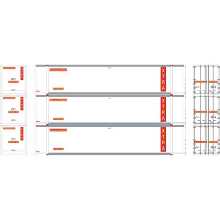 Athearn 27698 - HO RTR 48Ft Containers - XTRA #1 (3pkg)