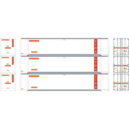 Athearn 27699 - HO RTR 48Ft Containers - XTRA #2 (3pkg)